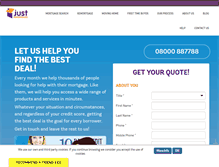 Tablet Screenshot of justremortgages.biz